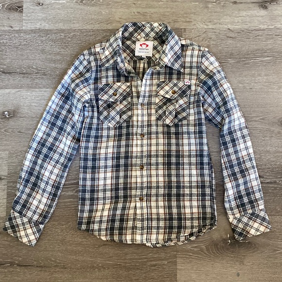 Appaman Boys Long Sleeve Button Down Flannel Shirt Size 12 - Picture 1 of 5